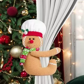 Мягкая игрушка пряничный человечек, держатель для бутылки вина, обниматель пряничного человечка, украшения для рождественской елки, плюшевый обниматель пряничного человечка жёлтый