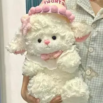 Мягкая игрушка-ягненок, имитация животного, пушистая кукла, креативная овечка, плюшевая кукла, домашний декор 23cm