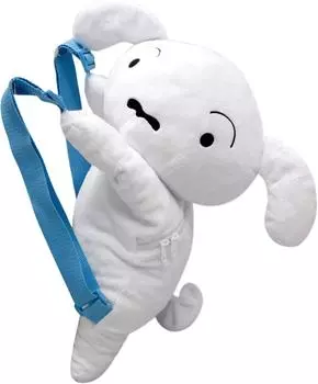 Мягкая игрушка-рюкзак Crayon Shin-chan Shiro Piggyback, высота 42 см
