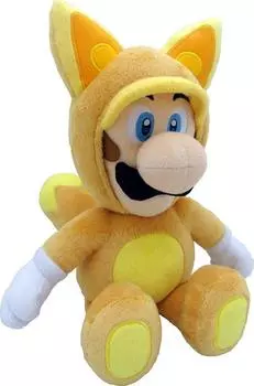 Мягкая игрушка Sanei Super Mario, серия 13 дюймов, лисица, лисица Луиджи (M)
