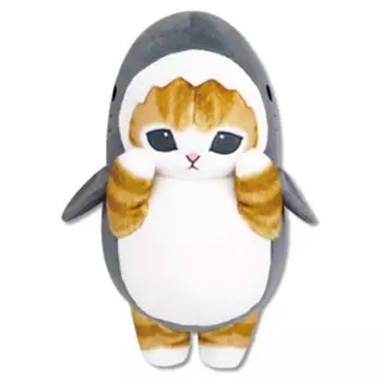 Мягкая игрушка Shark Nyan BIG - Хорошо стоит - 2 вида, прибл.. 28см (Проблемный Ньян)