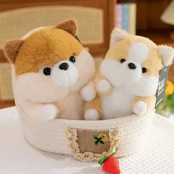 Мягкая игрушка собака из полипропиленового хлопка, плюшевая игрушка щенок хаски, плюшевая фигурка, подарок на день рождения 17cm-Style C