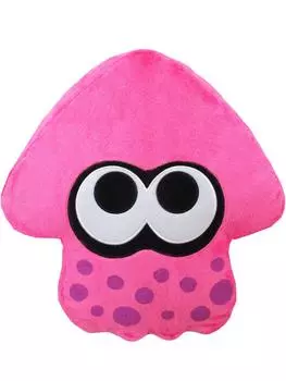 Мягкая игрушка Splatoon2 Cushion Squid, высота 35 см (Неоново-розовый)