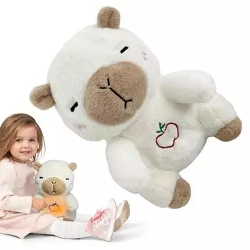 Мягкая игрушка спящее животное с дыхательным движением и музыкой, плюшевая игрушка спящее животное, музыкальная шкатулка из плюша для новорожденных One Size