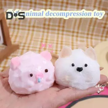 Мягкая игрушка-сжиматель для животных, игрушка-сниматель для снятия стресса, игрушка-сжиматель для свиньи, овцы, кошки, собаки, сенсорная игрушка для детей, подростков, взрослых, мячик для снятия стресса, игрушка-сжиматель для животных Little Pig