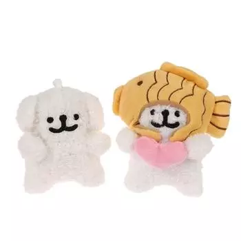 Мягкая игрушка Taiyaki Maltese, мультяшный чехол для головы Lotso, кулон в виде щенка, брелок для ключей, сумка для ключей от машины, рюкзак, декор, подарок