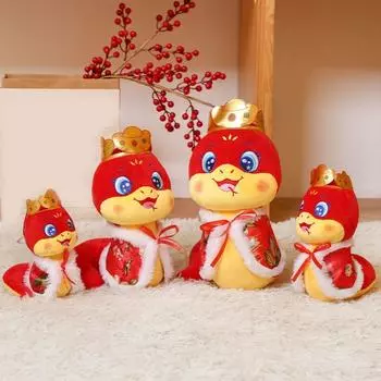 Мягкая игрушка-талисман 2025 года Змеи, кукла-благословение, игрушка-змея, плюшевая кукла-подвеска, игрушки для девочек 16cm-Snake Plush Doll