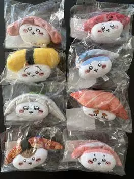 Мягкая игрушка-талисман Chiikawa Sushi, 8 видов, полный набор, новый