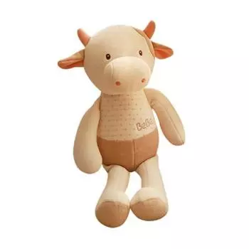 Мягкая игрушка теленок Hwaum Bebe, разноцветная, корейские детские товары