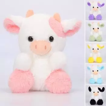 Мягкая игрушка в виде коровы, кукла, мягкая игрушка в виде коровы, мягкая игрушка для сна, обнимашек, плюшевые игрушки, милая подушка в виде коровы, подарки на день рождения, Рождество, День святого Валентина