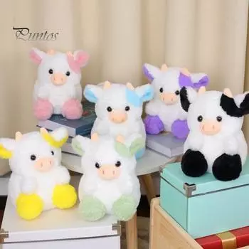 Мягкая игрушка в виде коровы, кукла, мягкая игрушка в виде коровы, мягкая игрушка для сна, обнимашек, плюшевые игрушки, милая подушка в виде коровы, подарки на день рождения, Рождество, День святого Валентина фиолетовый