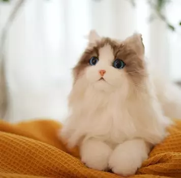 Мягкая игрушка в виде кота Чонгкера, милый и успокаивающий подарок на день рождения для людей, которые любят мягкие игрушки и игрушки для пожилых людей, реалистичные, как живые, белый