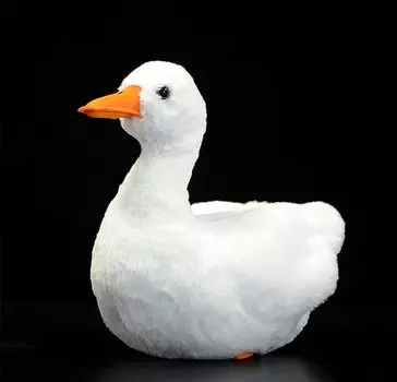 Мягкая игрушка в виде кряквы, изготовленная в Чжунсине, зеленая, 13-дюймовая, мягкая игрушка в виде кряквы, милая мягкая игрушка в виде утки, подарок для детей... белый