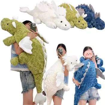 Мягкая игрушка в виде крылатого дракона, мягкая игрушка, ящерица, динозавр, фильм, аниме, кукла, подарок на день рождения для детей, мальчик, Рождество about 65-70cm