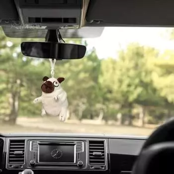 Мягкая игрушка в виде мопса, плюшевая кукла, мягкая игрушка в виде щенка, очаровательная маленькая игрушка в виде мопса с большими глазами, подарок для любителей собак 10cm