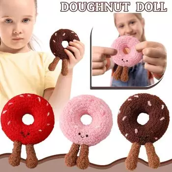 Мягкая игрушка в виде пончика, забавная плюшевая игрушка для детских и взрослых коллекций — отлично подходит для украшения комнаты и подарка на день рождения, коричневый, 5 дюймов. One Size коричневый