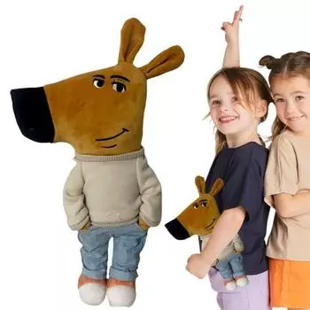 Мягкая игрушка в виде собаки-мемчика, мягкая игрушка для отдыха, веселая плюшевая игрушка в виде собаки, забавный подарок для детей и взрослых, любителей мемов 25 cm