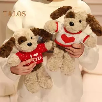 Мягкая игрушка в виде собаки со свитером, реалистичная кукла Тедди со съемной одеждой, 30 см, обнимающиеся подарки для детей E
