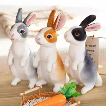 Мягкая игрушка в виде стоящего кролика, подарок на день рождения для детей 27cm