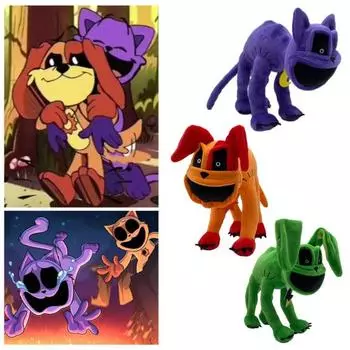 Мягкая игрушка в виде улыбающегося зверька, роскошная плюшевая подушка на день собаки, мягкая пушистая подушка, мягкая плюшевая игрушка, подарки для любителей игр для всех возрастов зелёный