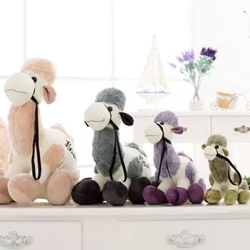 Мягкая игрушка в виде верблюда, мягкая теплая плюшевая игрушка в виде верблюда, плюшевая кукла в виде верблюда, игрушка-обнимашка в виде животных пустыни, мягкая игрушка в виде животных в подарок ребенку 20CM зелёный