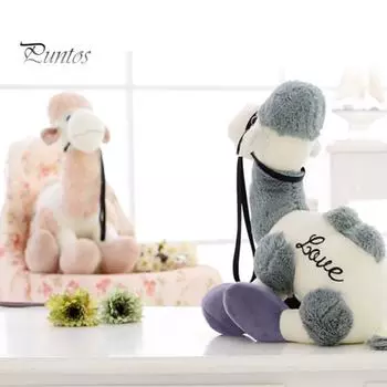 Мягкая игрушка в виде верблюда, реалистичный дизайн, обучающая кукла, многофункциональная подушка, супермягкий домашний декор, подарок на день рождения для детей и взрослых S розовый