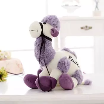 Мягкая игрушка в виде верблюда, реалистичный дизайн, обучающая кукла, многофункциональная подушка, супер мягкая S синий