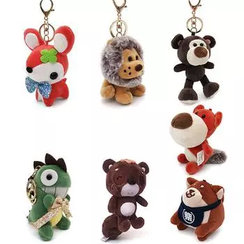 Мягкая игрушка в виде животного в подарок Мягкая кукла брелок Плюшевая игрушка в виде животного Плюшевый брелок Плюшевые брелоки grey elephant