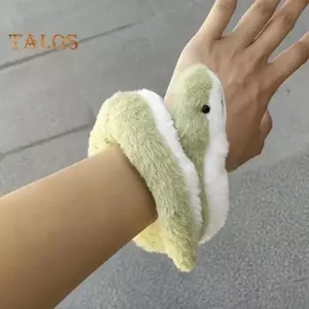 Мягкая игрушка в виде змеи, милая мягкая плюшевая змея для детей, 14,96 дюйма, зеленая змея, обнимающаяся игрушка, подарки для мальчиков и девочек светло-зеленый