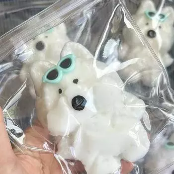 Мягкая игрушка West Highland Little Dog Mochi, мягкая резиновая игрушка, милая собака, зажимающая медленный отскок, декомпрессионная вентиляционная игрушка, снятие стресса