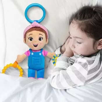 Мягкая игрушка Yousheng для всех возрастов, плюшевая кукла с наполнителем из полипропиленового хлопка, вышитыми глазами, детские игрушки для прорезывания зубов для интерактивной игры синий