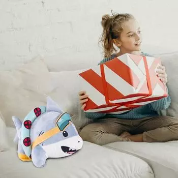 Мягкая игрушка Yousheng Shark, 9,8 дюйма, мягкая кукла-подушка для мальчиков и девочек, симпатичные плюшевые игрушки в виде акул, милый плюшевый персонаж аниме, подарок для фанатов и детей 25 cm синий