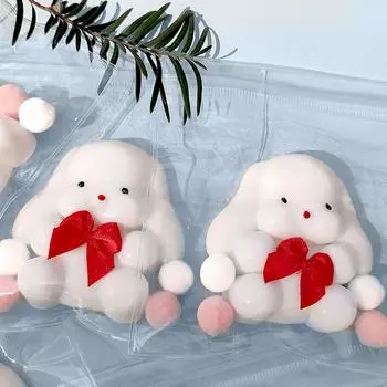 Мягкая игрушка-зайчик - Очаровательная игрушка ручной работы для снятия стресса для детей и взрослых - Милая сенсорная игрушка для снятия тревожности и для подарка One Size