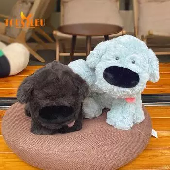 Мягкая игрушка-животное, мягкий выдвижной язык, милое выражение, плюшевая игрушка для собаки с большим носом, детский компаньон, подарок на день рождения, домашний декор белый