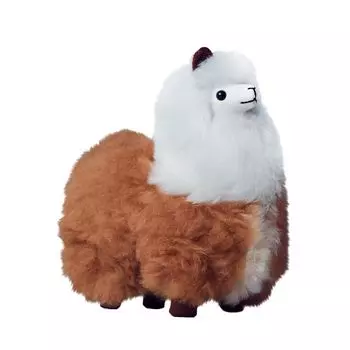 Мягкая игрушка-животное, обнимающая, милая, альпака, натуральный мех альпаки, пушистая текстура, ручная работа перуанского мастера, очень милый подарок, гипоаллергенный, для взрослых, милый