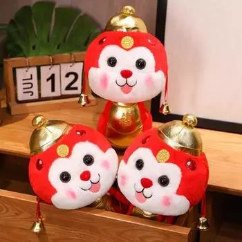 Мягкая игрушка змея год змеи мягкая игрушка змея декор на китайский Новый год для весеннего фестиваля красный