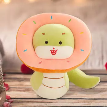 Мягкая игрушка змея, милая, мягкая, для взрослых, мальчиков и девочек, подарки на день рождения 23cm розовый