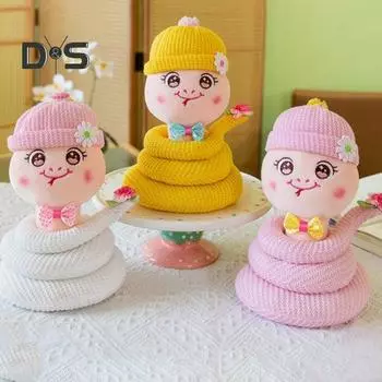 Мягкая игрушка змея с большими глазами Kawaii, мягкие игрушки, куклы, плюшевая змея со знаком китайского зодиака, подарок на день рождения, Рождество, Хэллоуин, Новый год S синий