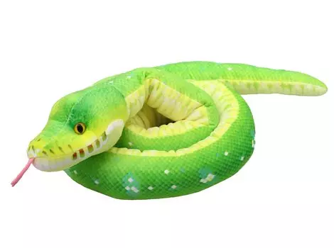 Мягкая игрушка-змея «Takeoff Snake Green Python» с музыкой [с коробкой]