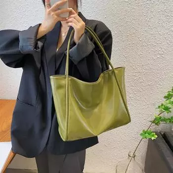 Мягкая искусственная кожа Большие сумки-тоуты для женщин Зимние тенденции Сумка через плечо Женская дизайнерская сумка с верхней ручкой Практичная 36x29.5x12cm
