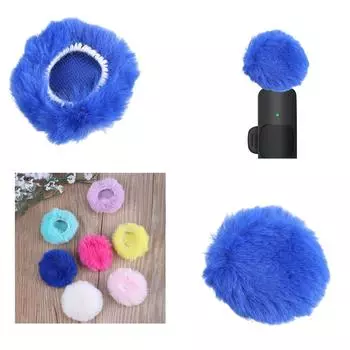 Мягкая искусственная меховая ветрозащита для микрофонов Lark MIX 02, ветрозащитный чехол, улучшающий качество записи жёлтый