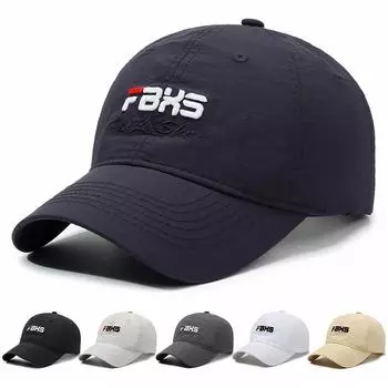 Мягкая кепка для мужчин и женщин, солнцезащитная шляпа, модная, повседневная, быстросохнущая, вышитая бейсболка с буквами алфавита Adjustable тёмно-синий