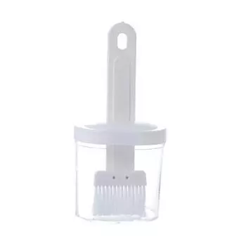 Мягкая кисточка для наметки. Универсальная, удобная в эксплуатации, многофункциональная. Бутылка со встроенной крышкой. Выпечка барбекю. белый