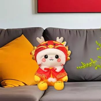 Мягкая китайская фигурка дракона, игрушки, милая плюшевая игрушка, кукла для дивана, офиса