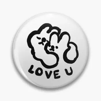 Мягкая кнопка Love U, булавка, подарок, креативные металлические женские украшения, воротник одежды, мультяшная брошь, милый значок для влюбленных, модный декор, забавная шляпа