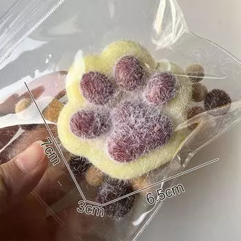Мягкая кошачья лапка Mochi Taba с флокированной игрушкой-фиджет Kawaii Plush Tpr Cat Paw Soft Relief Relax Toys