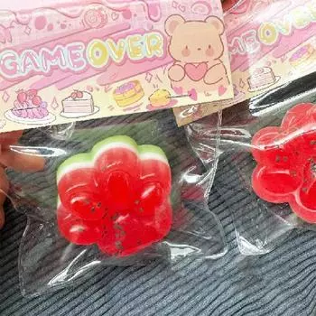 Мягкая кошачья лапка в виде арбуза, игрушка для снятия стресса и декомпрессии, медленный отскок, новая игрушка-фиджет 1