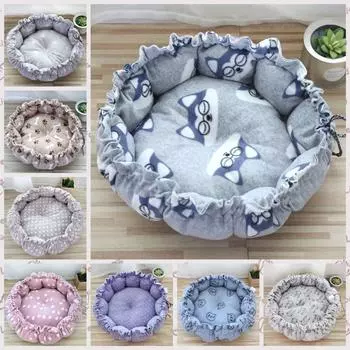 Мягкая кошка Мягкая кровать Плюшевая кошка Тыквенное гнездо Аксессуары для домашних животных Зимняя будка для кошек Котенок