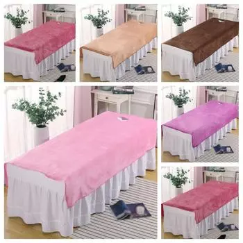 Мягкая косметическая простыня с отверстием для лица, массажные простыни для салонов красоты 80*200cm хаки