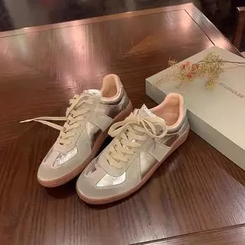 Мягкая кожа винтажная обувь в тон цвета с круглым носком повседневная женская обувь 2024 корейская тонкая спортивная обувь для сноуборда 35